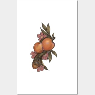 Neo traditional Georgia peach Posters and Art